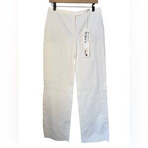 Valentino NWT Women’s Wide Leg Textured White Cotton Pants Sz US 6